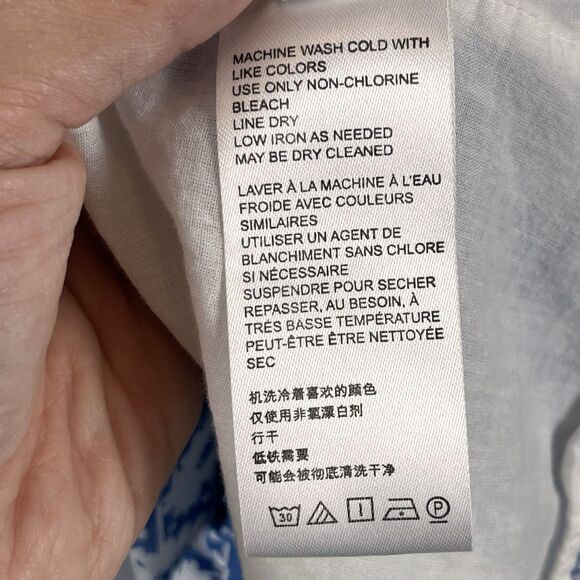 Urban Outfitters Dress Womens Medium Jessica Cap Sleeve Floral Wrap Midi Blue - Picture 9 of 16